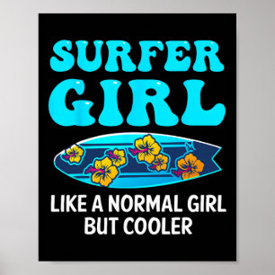 Affiche Meilleur Art de Surf pour Filles Femmes Plage Surf