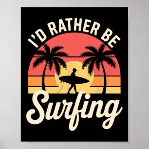 Affiche Meilleur art de surf pour hommes femmes surfeur su