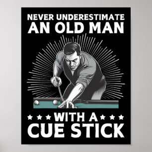 Affiche Meilleur Billard Art Pour Hommes Grand-Père Billar