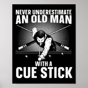 Affiche Meilleur Billard Art Pour Hommes Grand-Père Billar