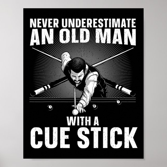 Affiche Meilleur Billard Art Pour Hommes Grand-Père Billar (Devant)
