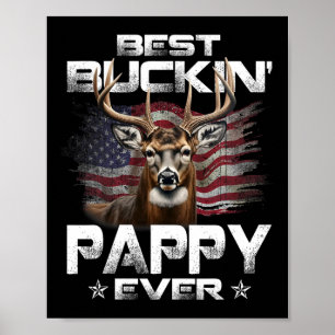 Affiche Meilleur Buckin' Pappy Jamais Drapeau Usa Chasse D