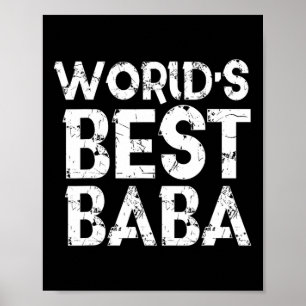 Affiche Meilleur cadeau de Fête des pères Baba Monde Papa 