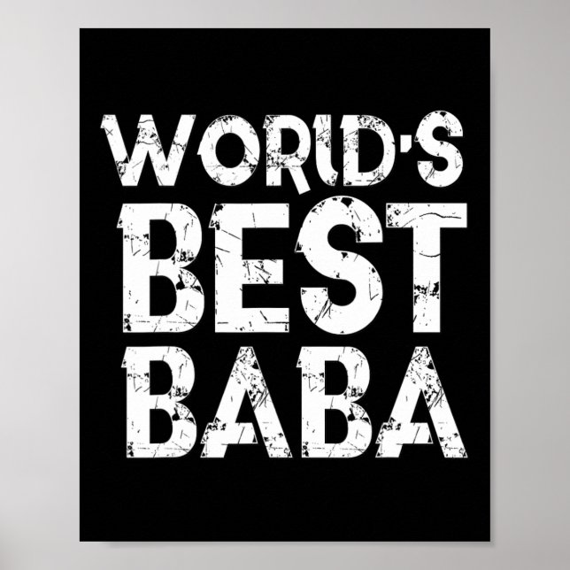 Affiche Meilleur cadeau de Fête des pères Baba Monde Papa  (Devant)