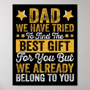 Affiche Meilleur cadeau de papa de la part des enfants pou