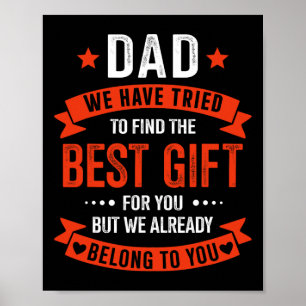 Affiche Meilleur cadeau de papa de la part des enfants pou