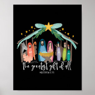 Affiche Meilleur Cadeau De Tous Les Jésus-Noël Christian M