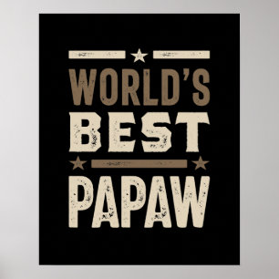 Affiche Meilleur cadeau Papaw Grand-pa au monde pour homme