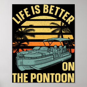 Affiche Meilleur capitaine de ponton Art pour hommes femme
