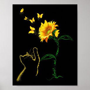 Affiche Meilleur Chat Maman Ever Sunflower Mère's Day Cade