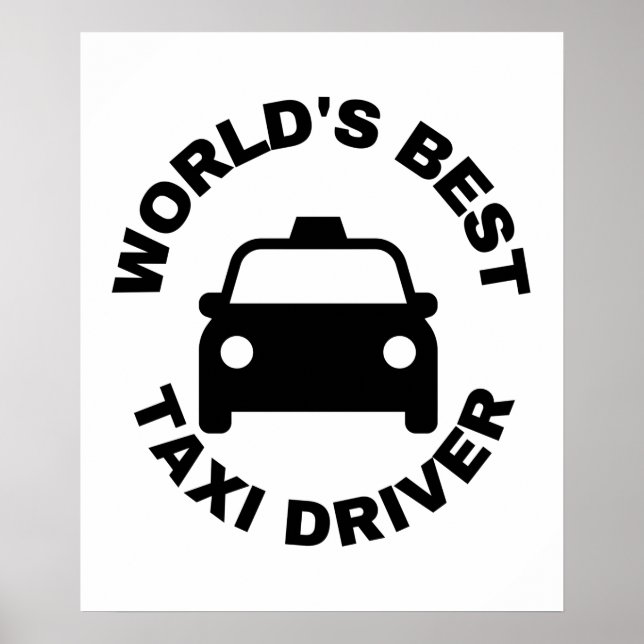 Affiche meilleur chauffeur de taxi au monde (Devant)