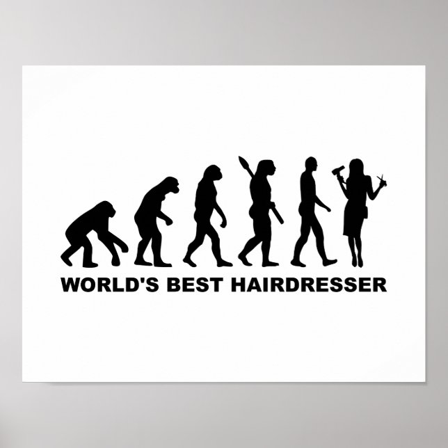 Affiche Meilleur coiffeur du monde de l'évolution (Devant)