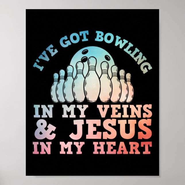 Affiche Meilleur Conception De Bowling Pour Hommes Femmes  (Devant)