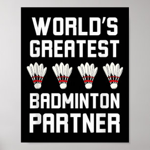 Affiche Meilleur Cool partenaire de Badminton dans le mond