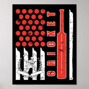 Affiche Meilleur design de cricket pour hommes femmes enfa