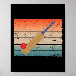 Affiche Meilleur design de cricket pour hommes femmes spor