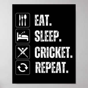 Affiche Meilleur design de cricket pour hommes femmes spor