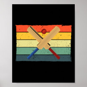 Affiche Meilleur design de cricket pour hommes femmes spor