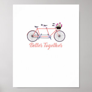 Affiche Meilleur ensemble tandem vélo ensemble moderne dés