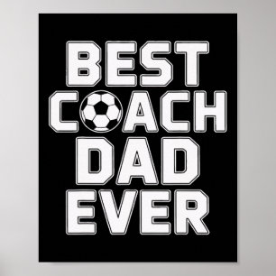 Affiche Meilleur entraîneur Papa de foot Leadership