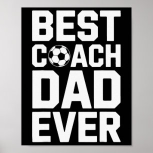 Affiche Meilleur Entraîneur Papa Jamais Football Coaching