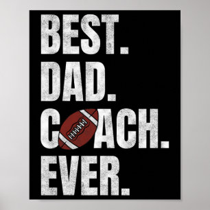 Affiche Meilleur Entraîneur Papa Toujours Drôle Football T