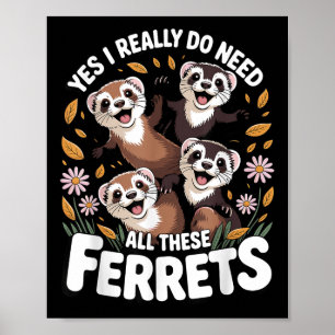 Affiche Meilleur Ferret Art Pour Hommes Femmes Enfants Ani