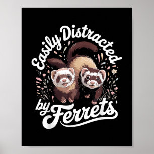 Affiche Meilleur Ferret Art Pour Hommes Femmes Enfants Fer