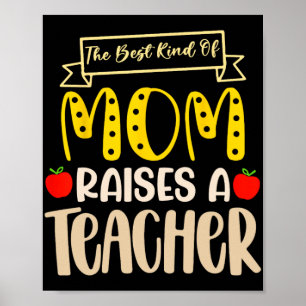 Affiche Meilleur Genre De Maman Élève Un T-Shirt Professeu