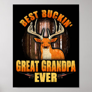Affiche Meilleur Grand Papi Buckin Jamais Chasse De Cerfs