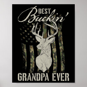 Affiche Meilleur Grand-Père Buckin' Hommes Ever Chasseur C