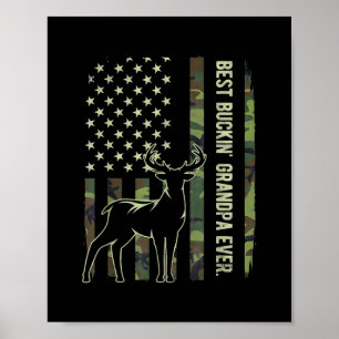 Affiche Meilleur Grand-Père de Tbuckin Ever Camo Drapeau A