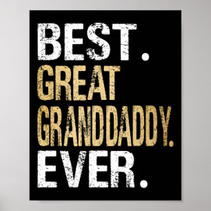 Affiche Meilleur Grand-Père Jamais Spécial Grand Grand-Pèr
