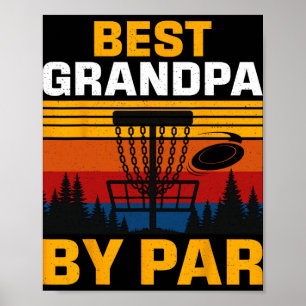 Affiche Meilleur Grand-Père Joueur de Disc Golf Par