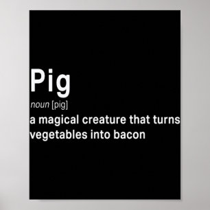 Affiche Meilleur Hilaire Cochon et Bacon Définition Fun Ca