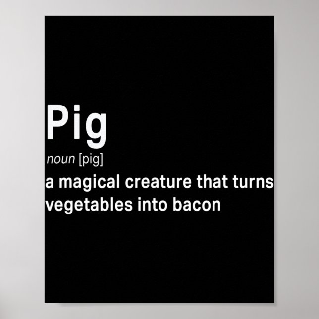 Affiche Meilleur Hilaire Cochon et Bacon Définition Fun Ca (Devant)