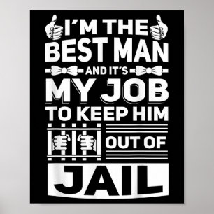 Affiche Meilleur homme Mariage Groomsmen Funny Bride Bache