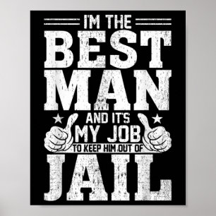 Affiche Meilleur homme Mariage Groomsmen Funny Bride Bache