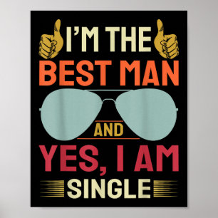 Affiche Meilleur homme Mariage Groomsmen Funny Bride Bache