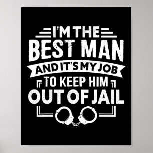 Affiche Meilleur homme Mariage Groomsmen Funny Bride Bache