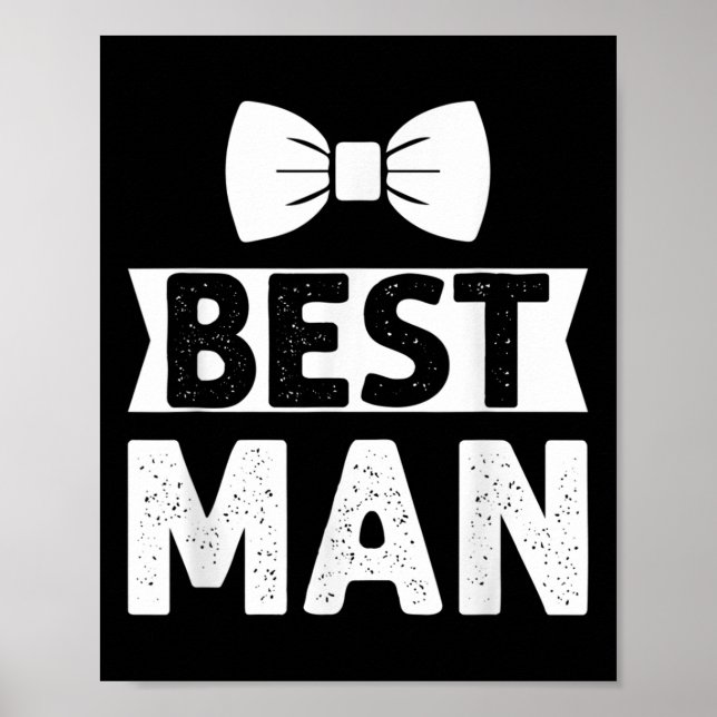 Affiche Meilleur homme Mariage Groomsmen Funny Bride Bache (Devant)