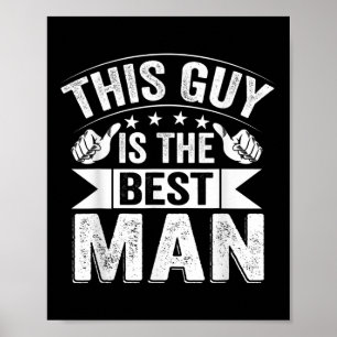 Affiche Meilleur homme Mariage Groomsmen Funny Bride Bache