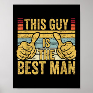 Affiche Meilleur homme Mariage Groomsmen Funny Bride Bache