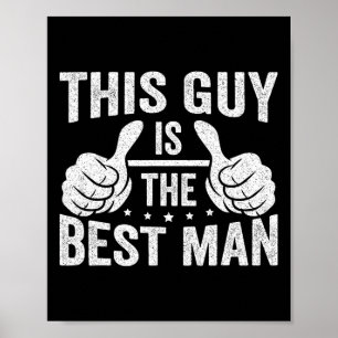 Affiche Meilleur homme Mariage Groomsmen Funny Bride Bache