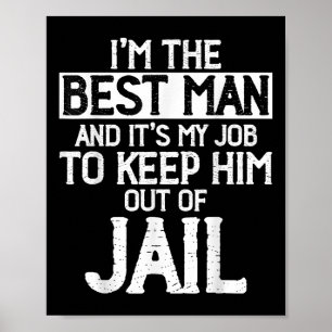 Affiche Meilleur homme Mariage Groomsmen Funny Bride Bache