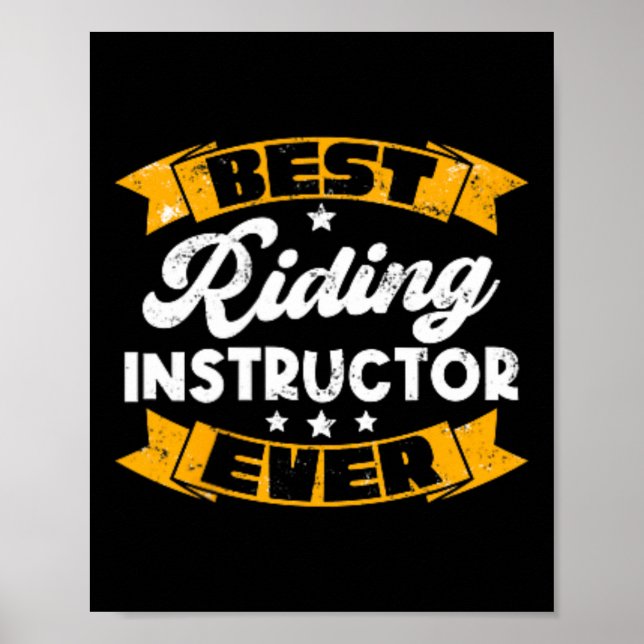 Affiche Meilleur Instructeur D'Équitation Ever Équitation (Devant)