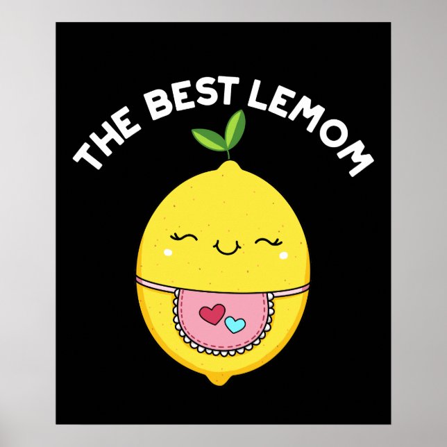 Affiche Meilleur Lemom Funny Lemon Pun Dark BG (Devant)