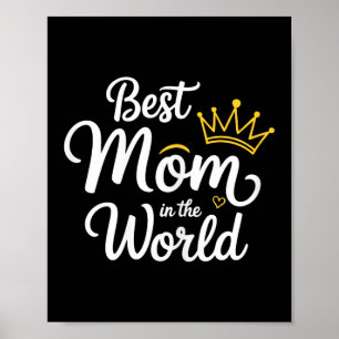 Affiche Meilleur Maman Du Monde T-Shirt Femmes Meilleure M