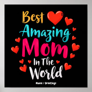 Affiche Meilleur Maman Incroyable Du Monde Cadeau Parfait