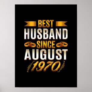 Affiche Meilleur Mari depuis août 1970 - Funny 50th